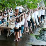 Dancers of Ballet Populaire de l’Île du Cerf celebrate the end of a hectic season