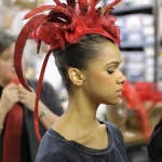 Misty Copeland, one of three ABT ballerinas selected by Alexei Ratmansky, to premiere in his new production of Firebird, tries on her new headdress.